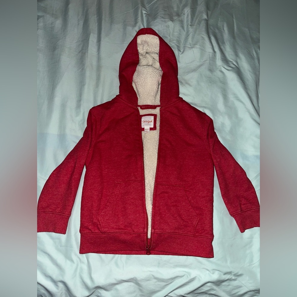 Cat&Jack Boys Fleece Sherpa Lined Zip Up Hoodie